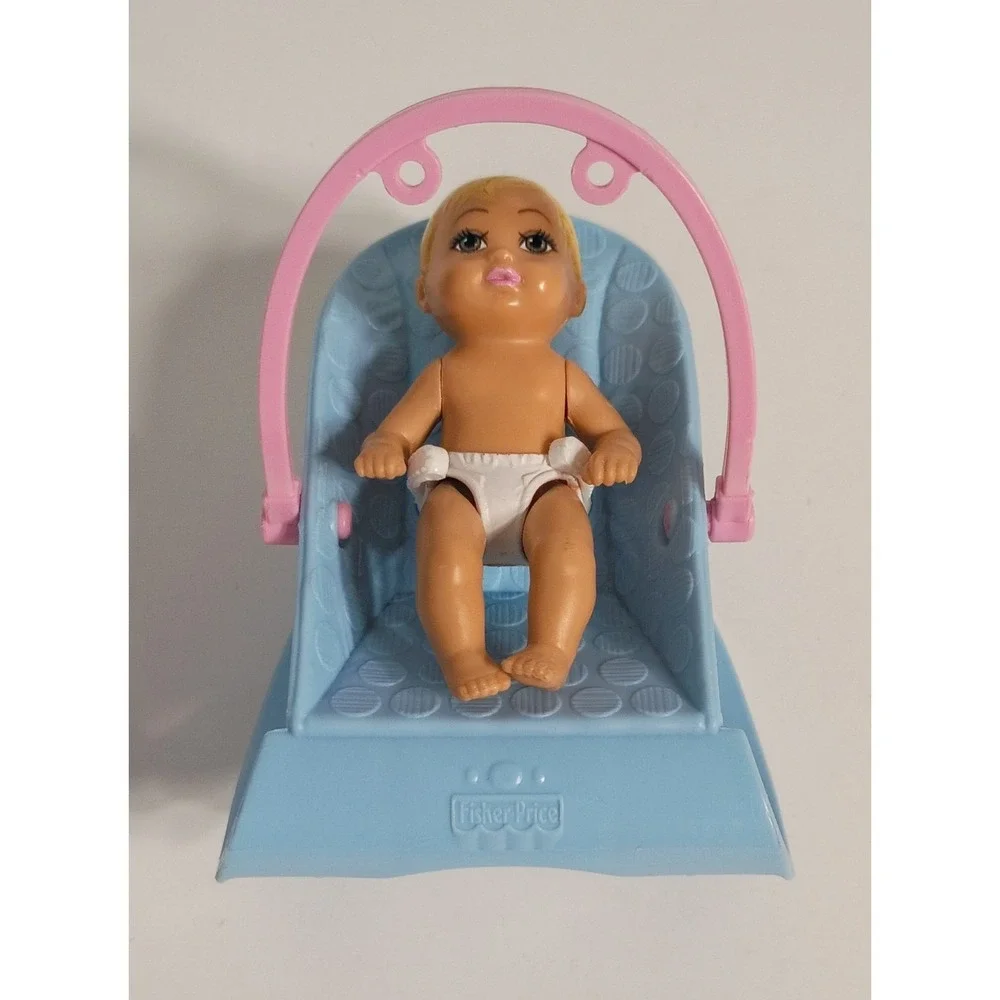 Fisher-Price Doll's House, Baby In Rocking Chair Bouncer Seat, Nursery‎ Baby